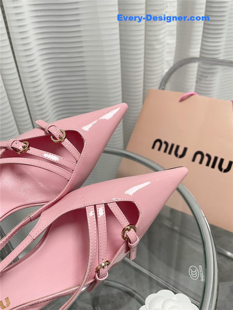 M1um1u spring and summer catwalk style kitten heel sandals
