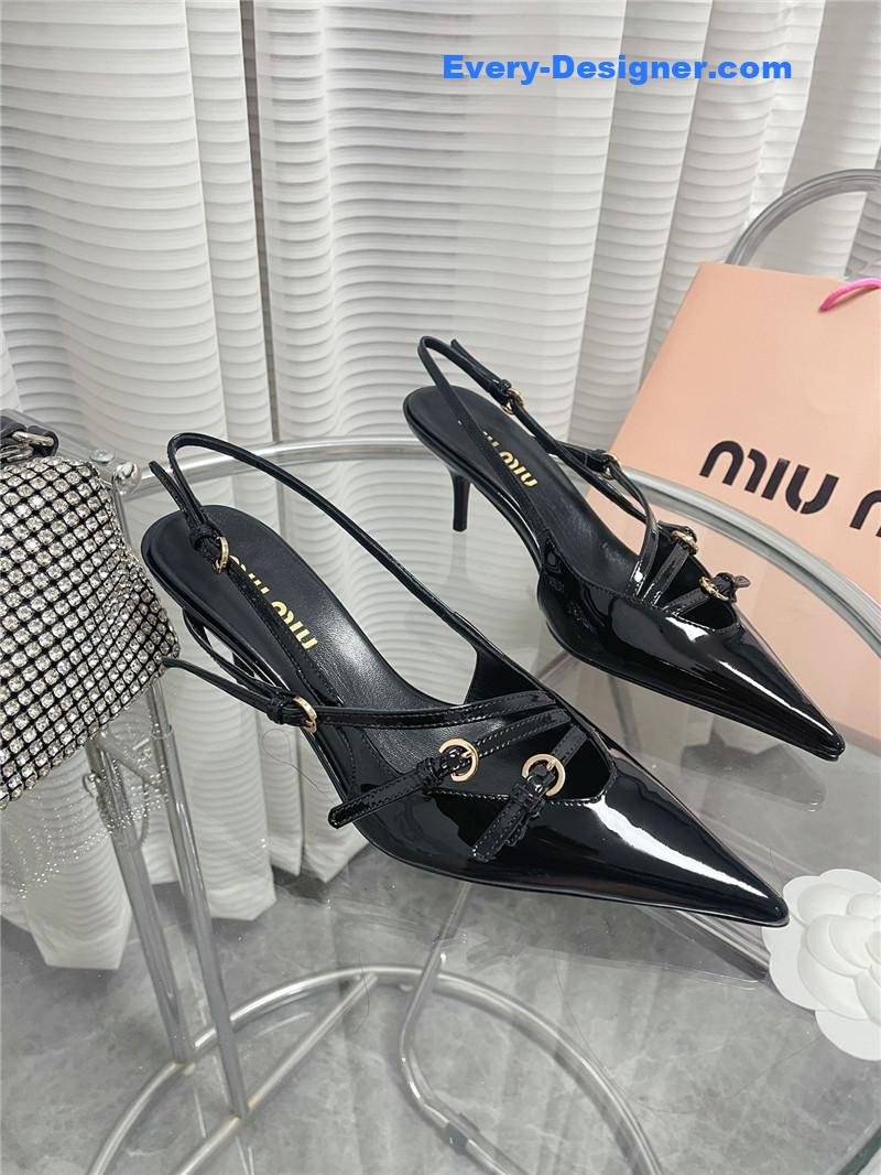miumiu spring and summer catwalk style kitten heel sandals
