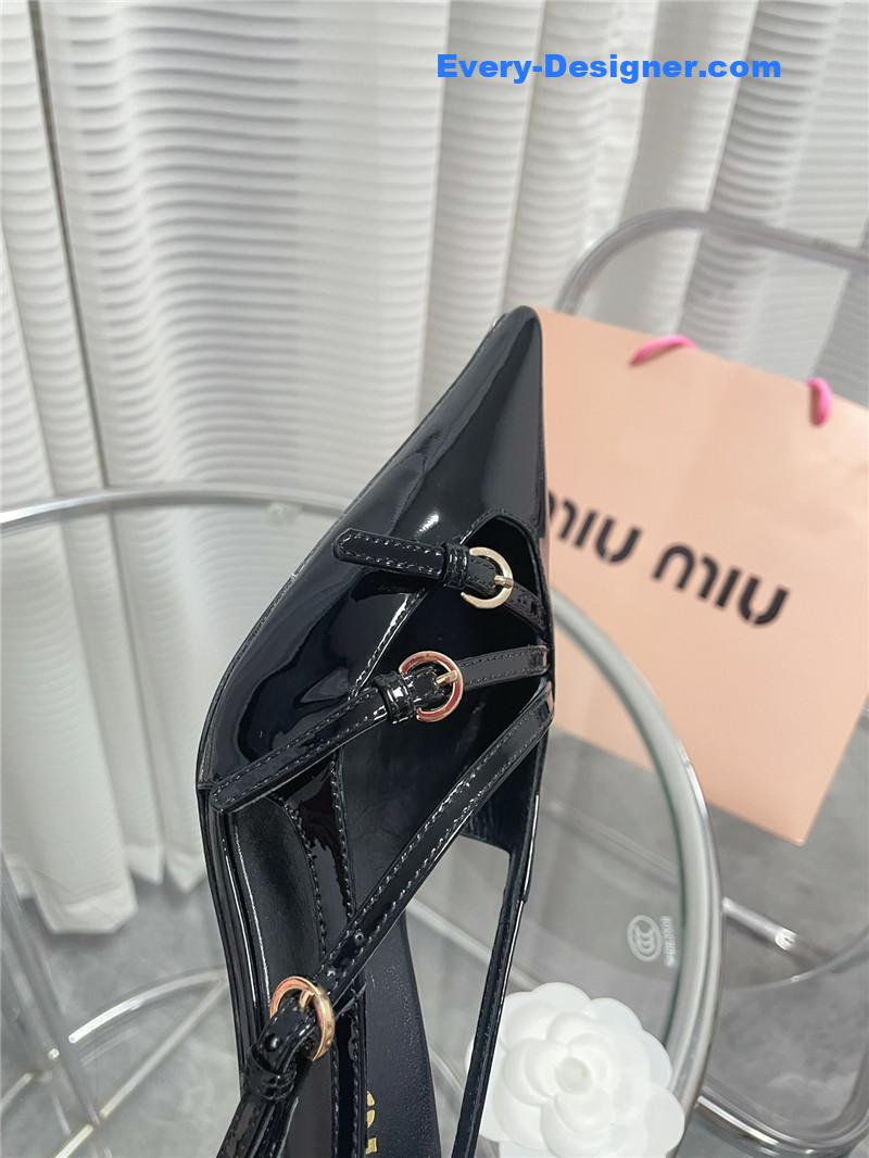miumiu spring and summer catwalk style kitten heel sandals