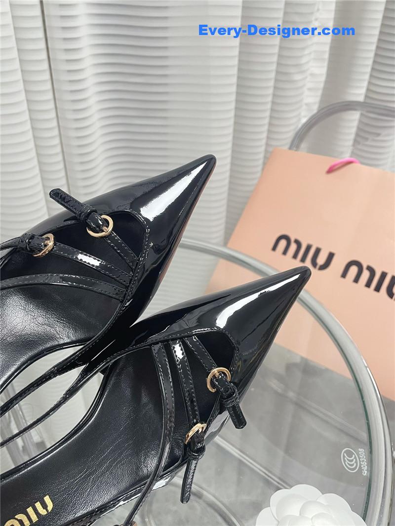 miumiu spring and summer catwalk style kitten heel sandals