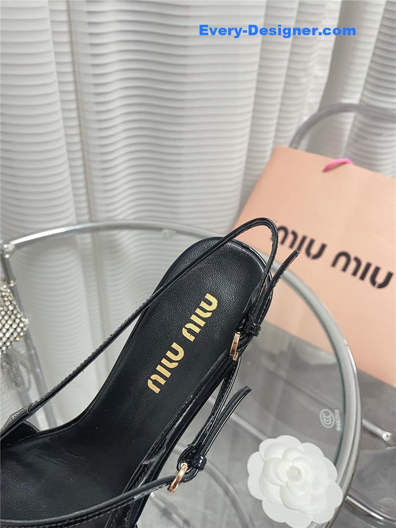 miumiu spring and summer catwalk style kitten heel sandals