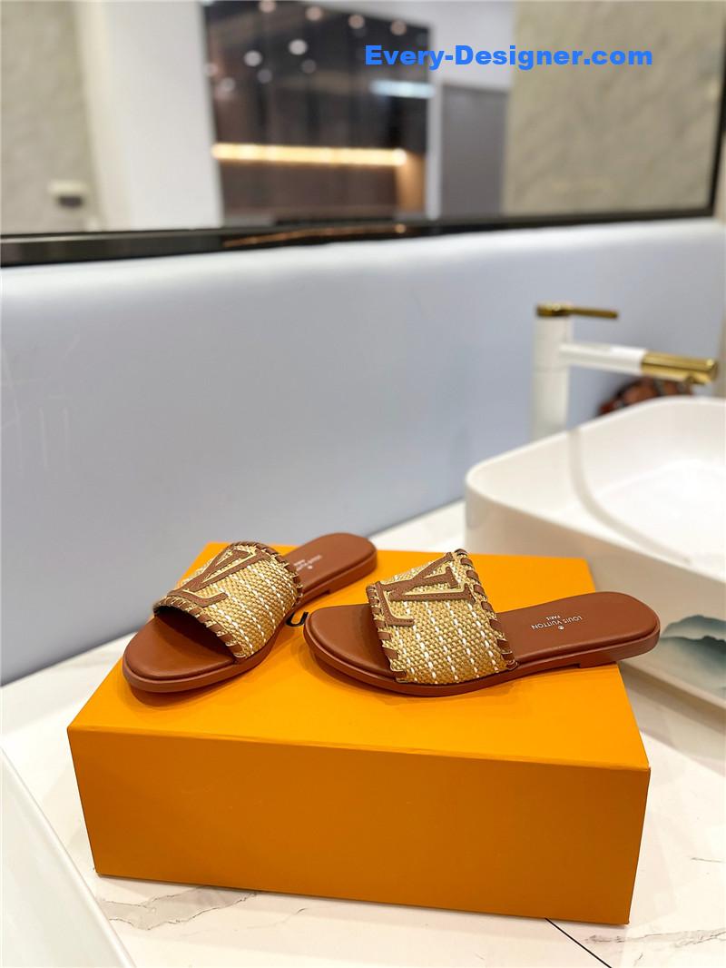 l0vis Vvtt0n lv logo flat slippers