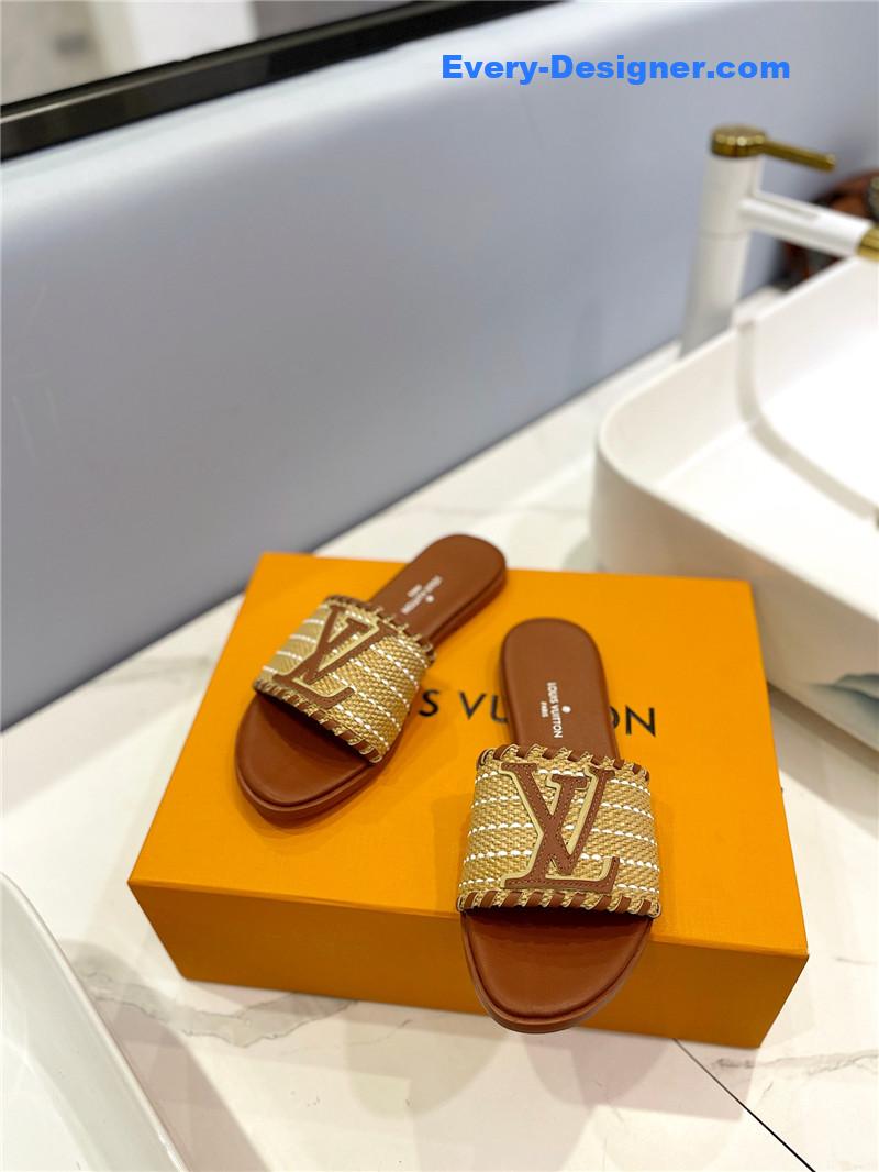 l0vis Vvtt0n lv logo flat slippers