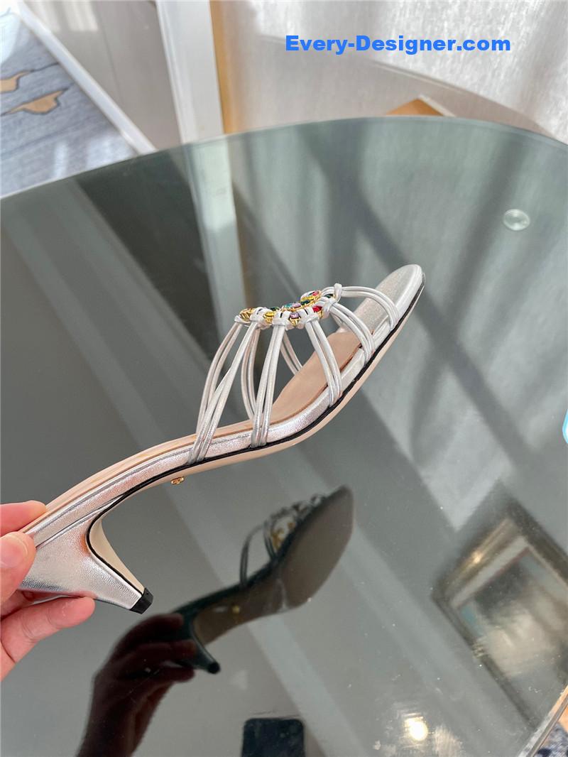 Gucci new crystal embellished sandals and slippers