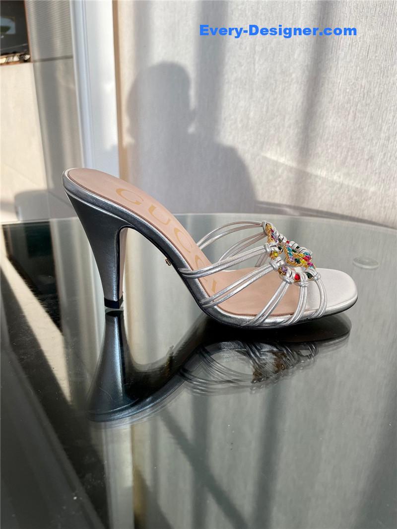 Gucci new crystal embellished sandals and slippers