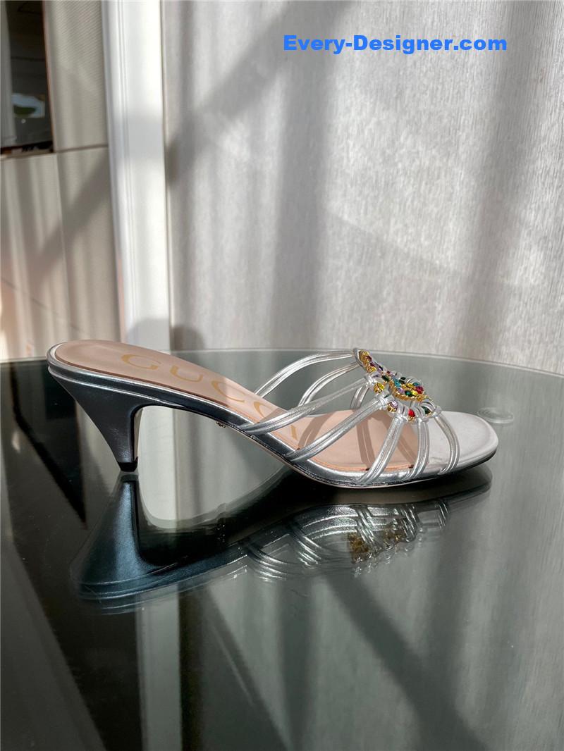 Gucci new crystal embellished sandals and slippers