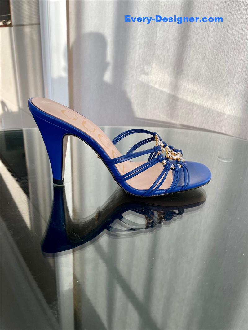 Gucci new crystal embellished sandals and slippers