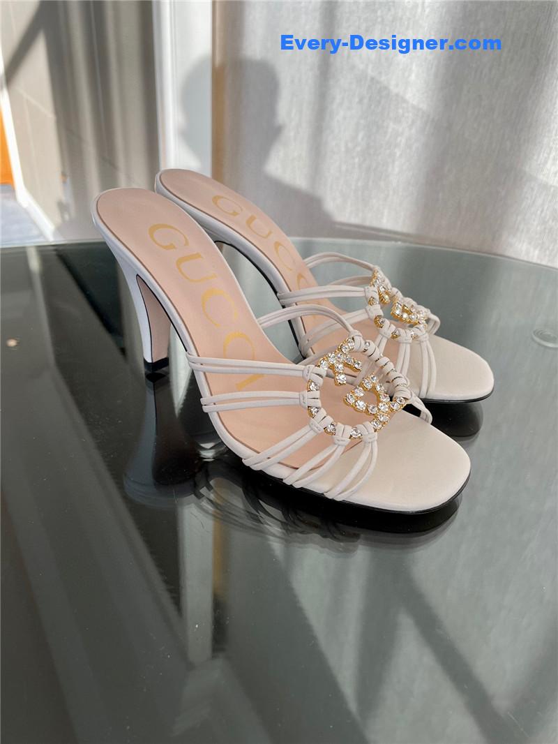 Gucci new crystal embellished sandals and slippers