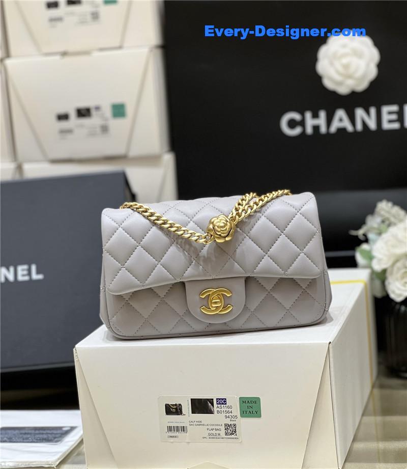 Chanel CF camellia flap bag