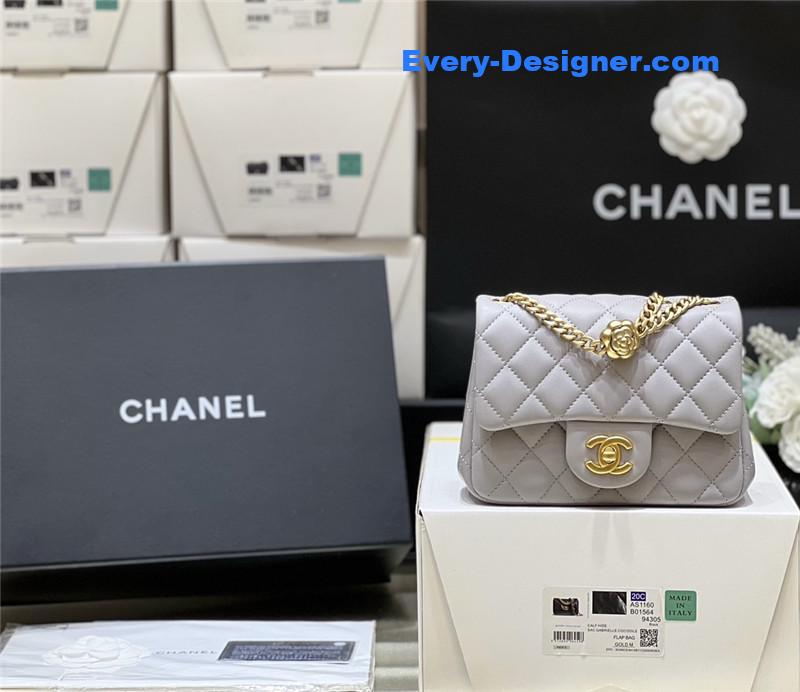 Ch**el cf camellia flap bag small