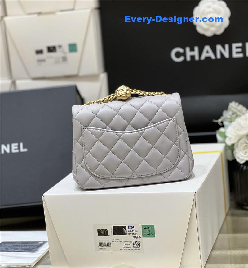 Ch**el cf camellia flap bag small