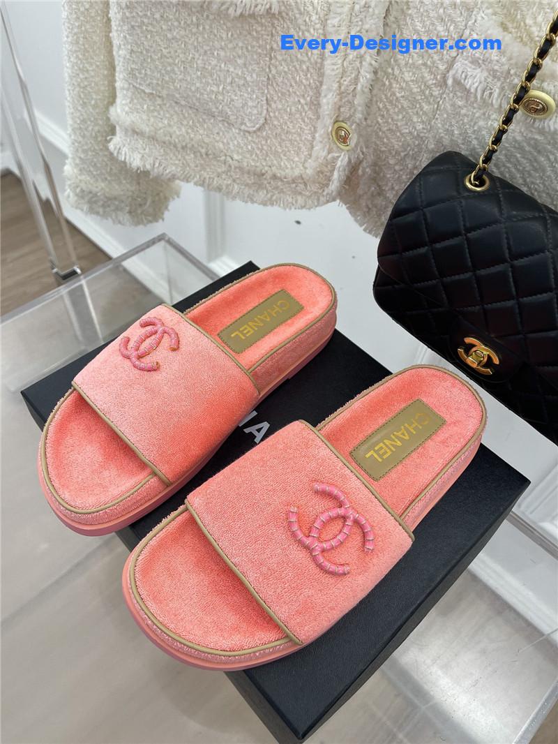 CC rhombus CC logo platform slippers