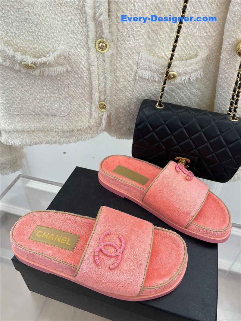 CC rhombus CC logo platform slippers