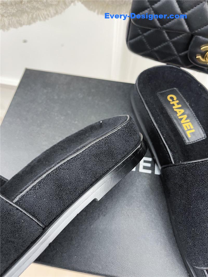 CC rhombus CC logo platform slippers