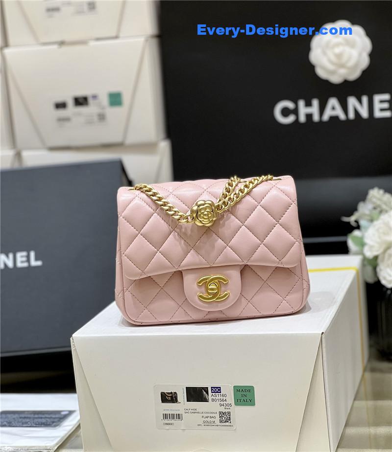 Chanel CF camellia flap bag small