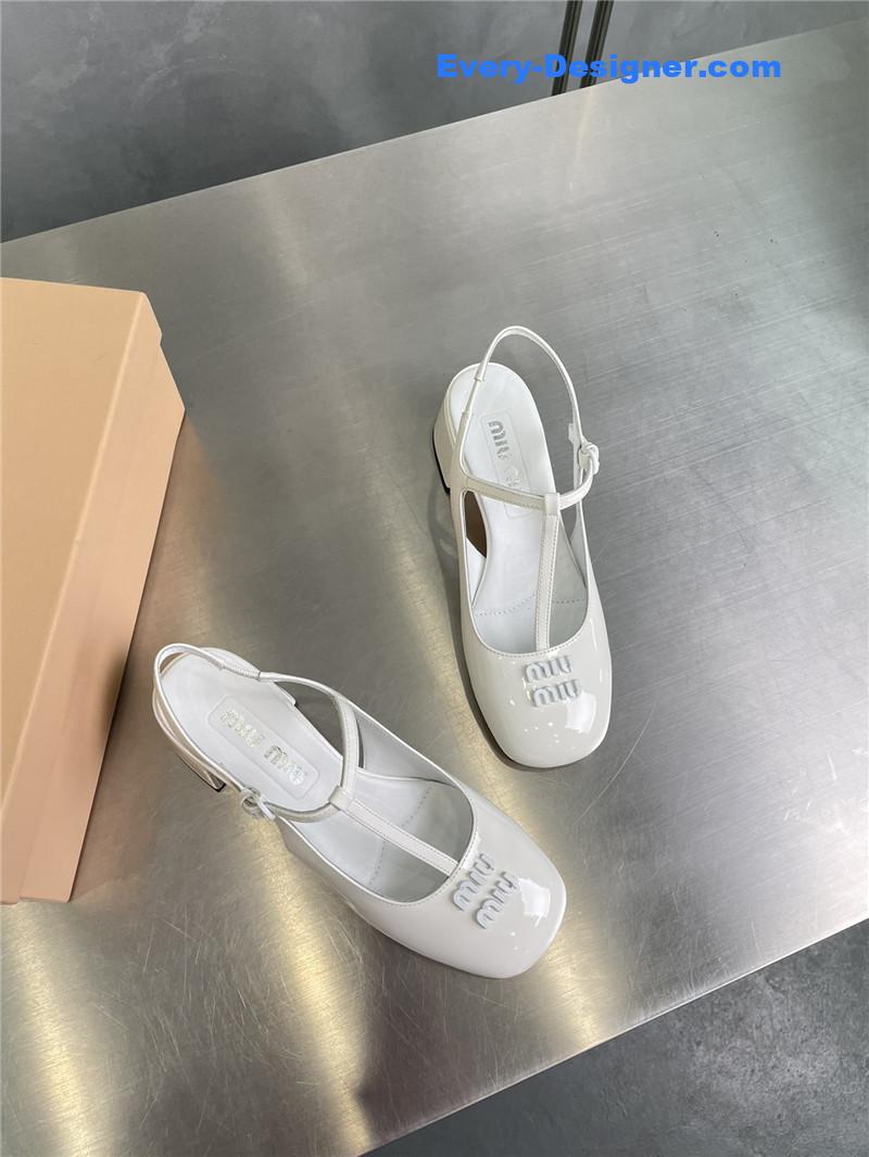 miumiu Mary Jane T strap shoes