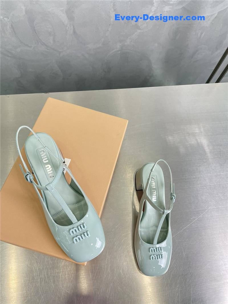 miumiu Mary Jane T strap shoes