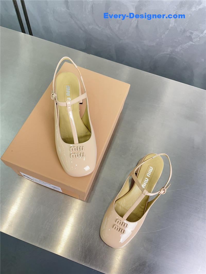 miumiu Mary Jane T strap shoes