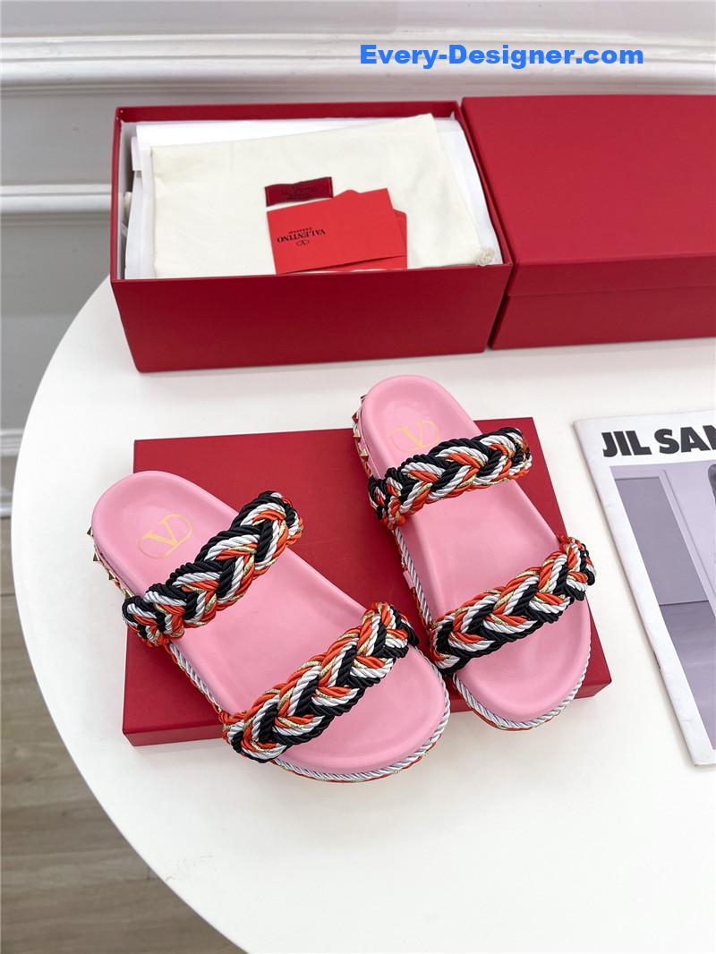 valentino hand woven slippers