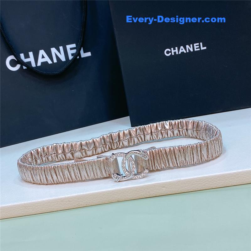 Ch**el calfskin elastic belt