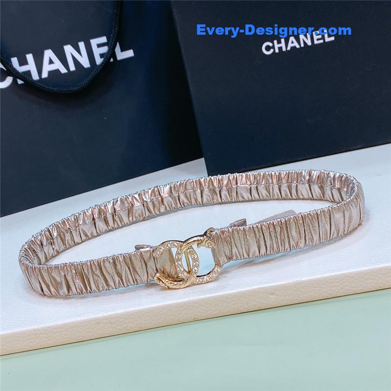 Chanel calfskin elastic belt