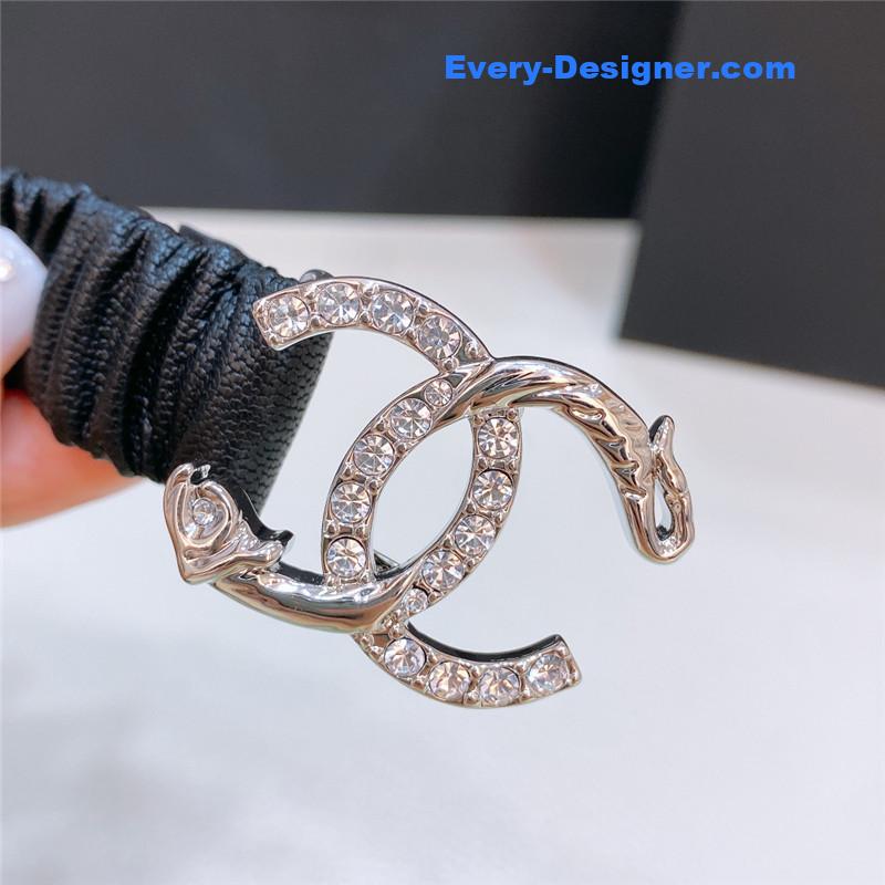 Ch**el calfskin elastic belt