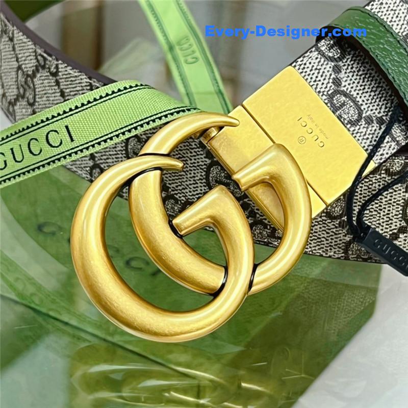Gvc*1 reversible belt with double g buckle