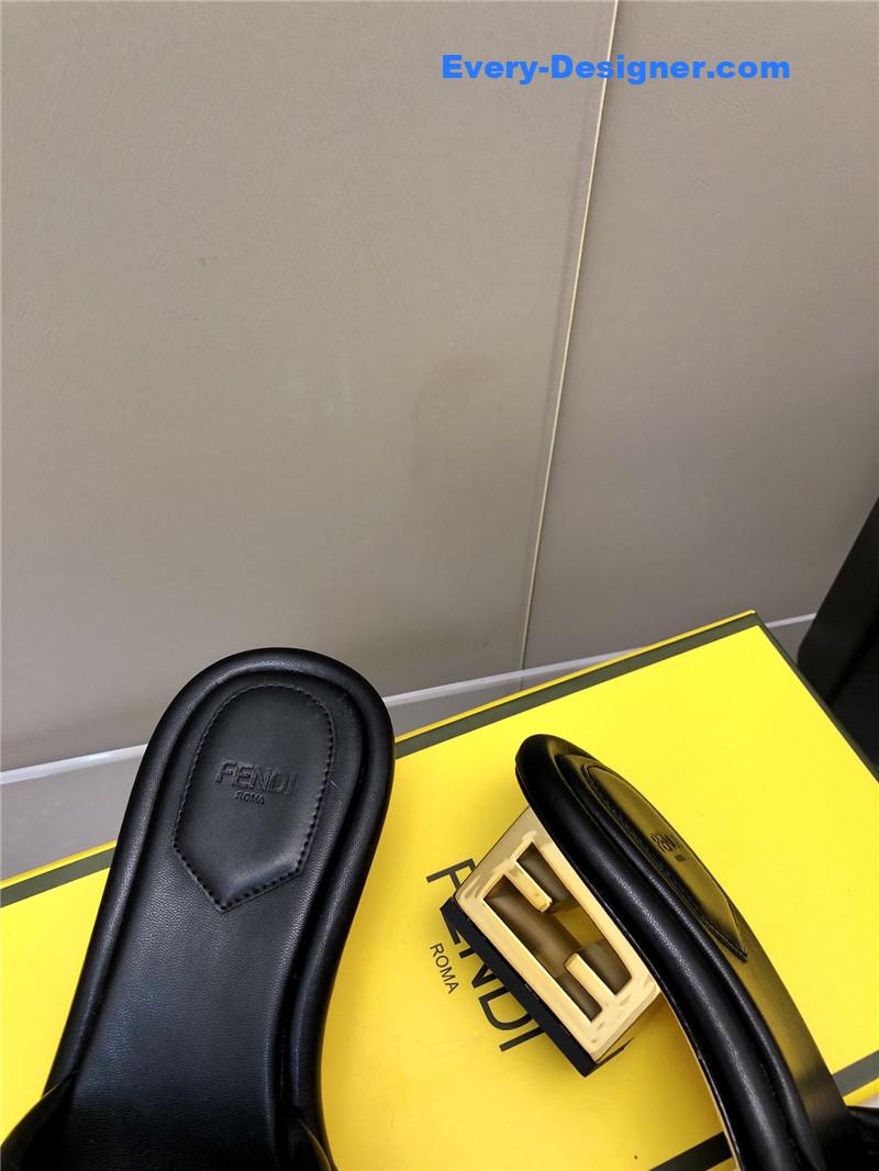 F**di ff chunky heel slippers