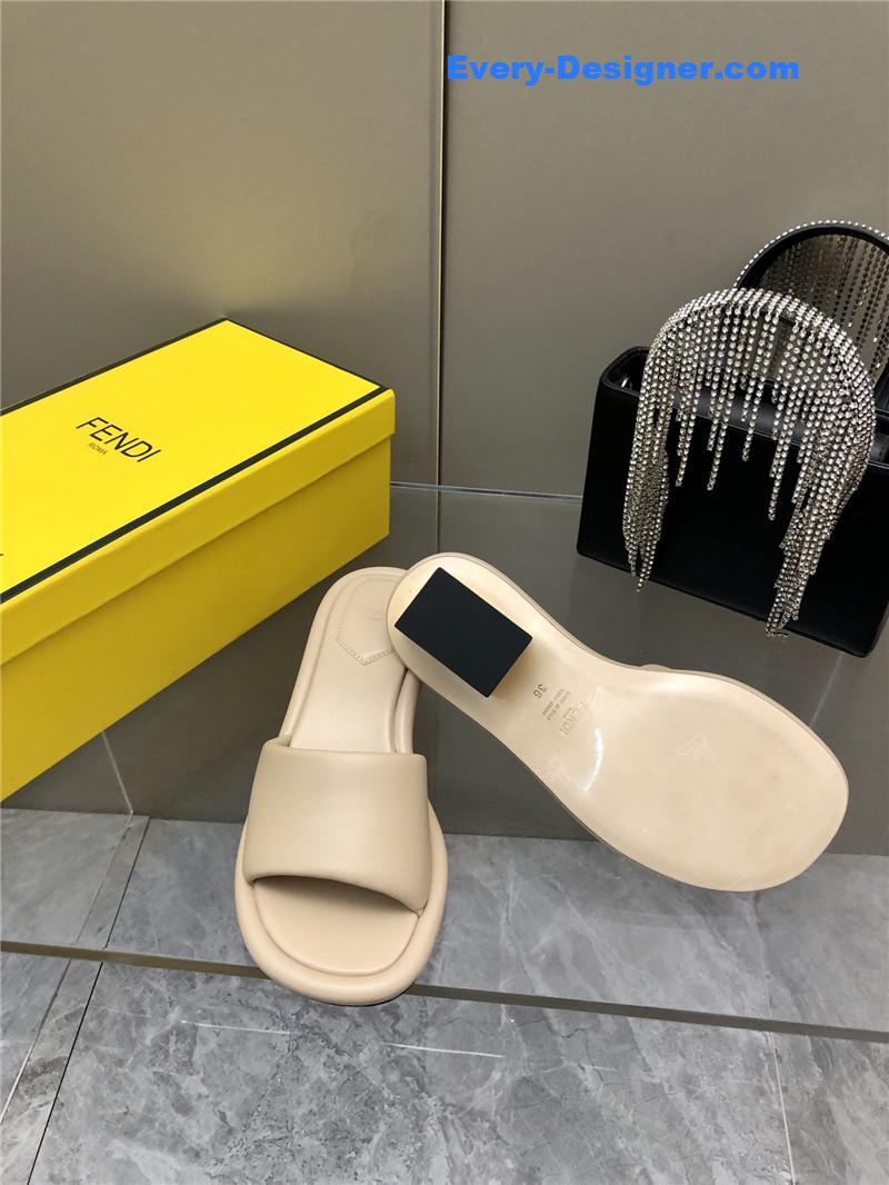 F**di ff chunky heel slippers