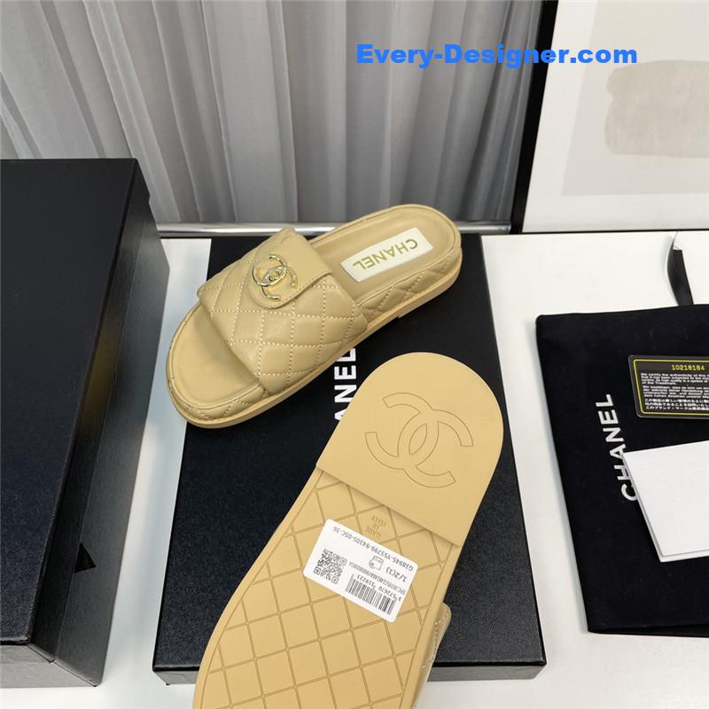 CC rhombus CC logo platform slippers