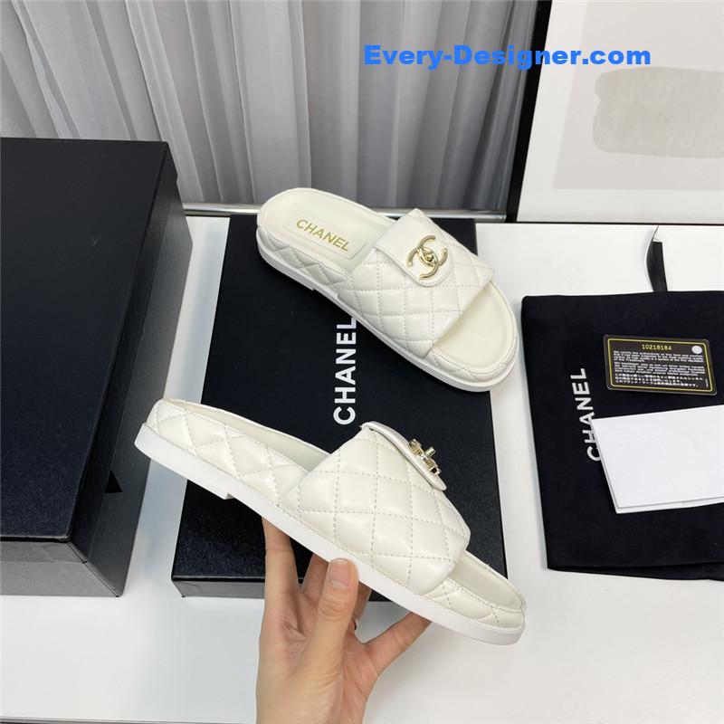 CC rhombus CC logo platform slippers