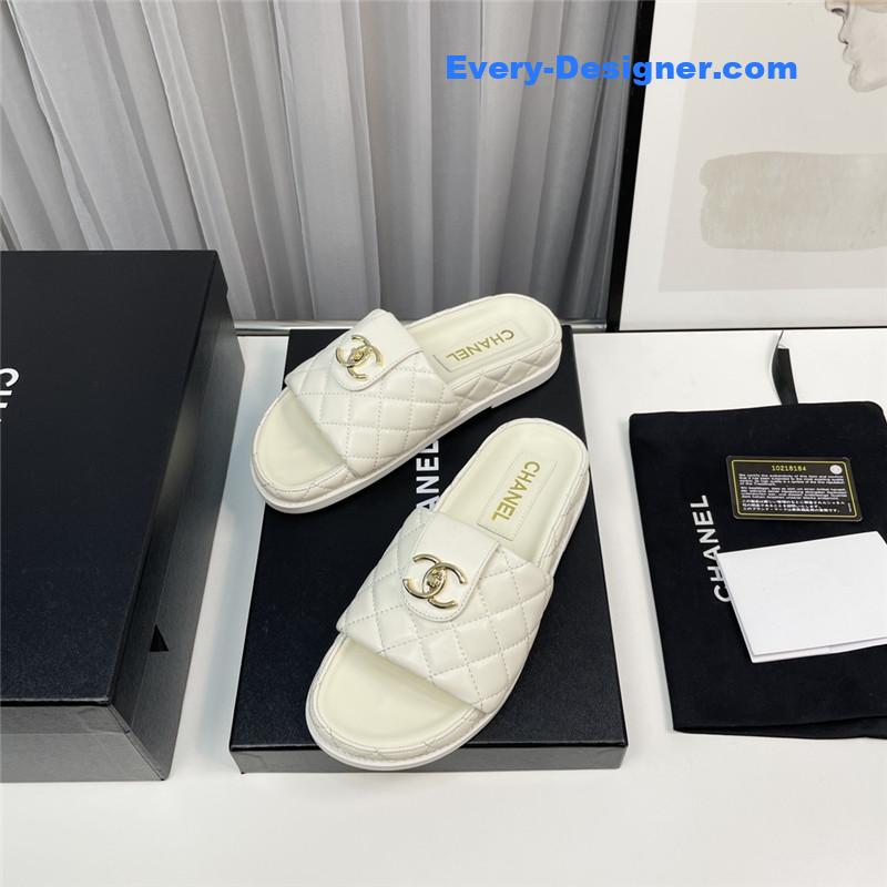CC rhombus CC logo platform slippers
