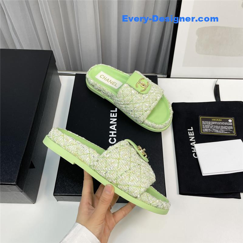 CC rhombus CC logo platform slippers