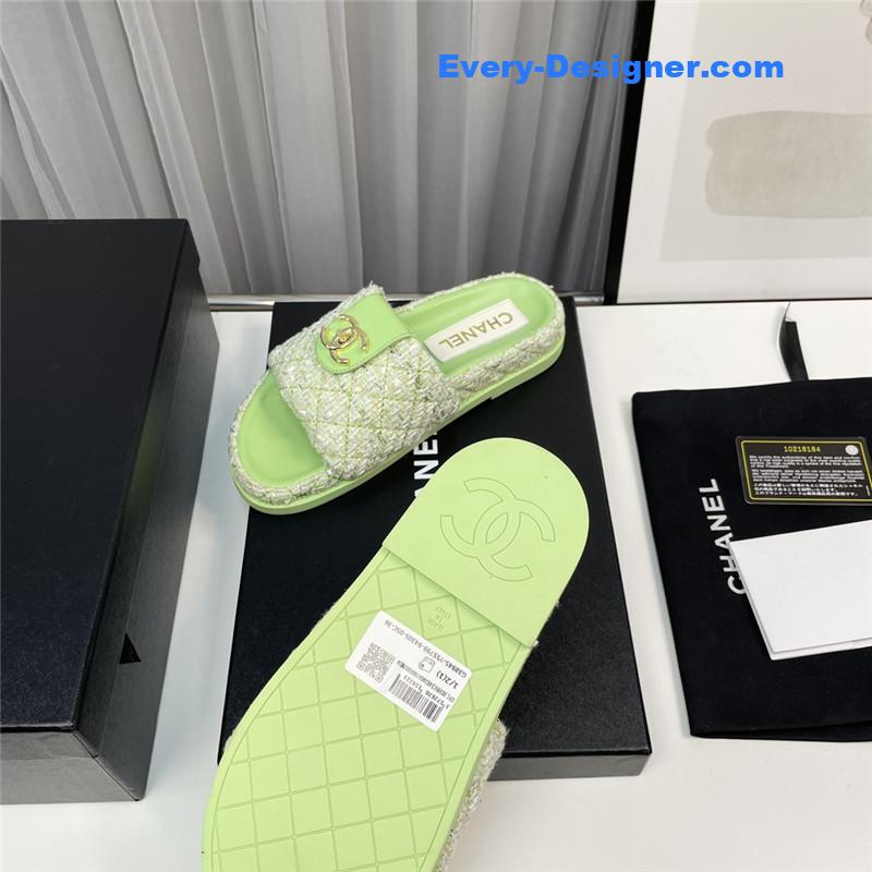 CC rhombus CC logo platform slippers