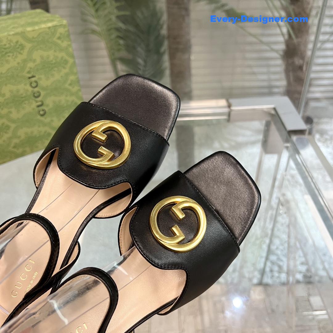 Gvc*1 logo blondie slingback strap sandals