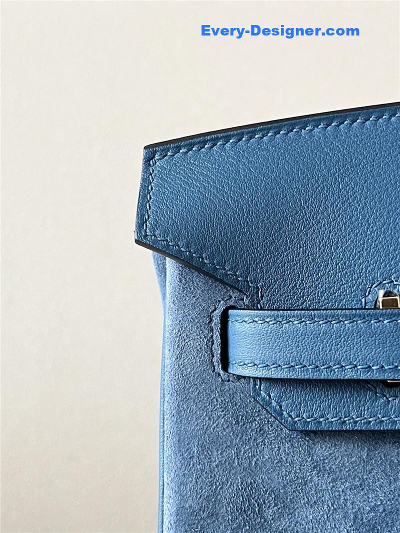 H**me5 birkin 25 suede bag