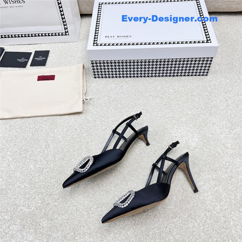 Va1e*ntin0 leather buckle pumps