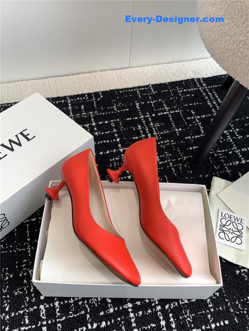 loewe round toe vase heel shoes