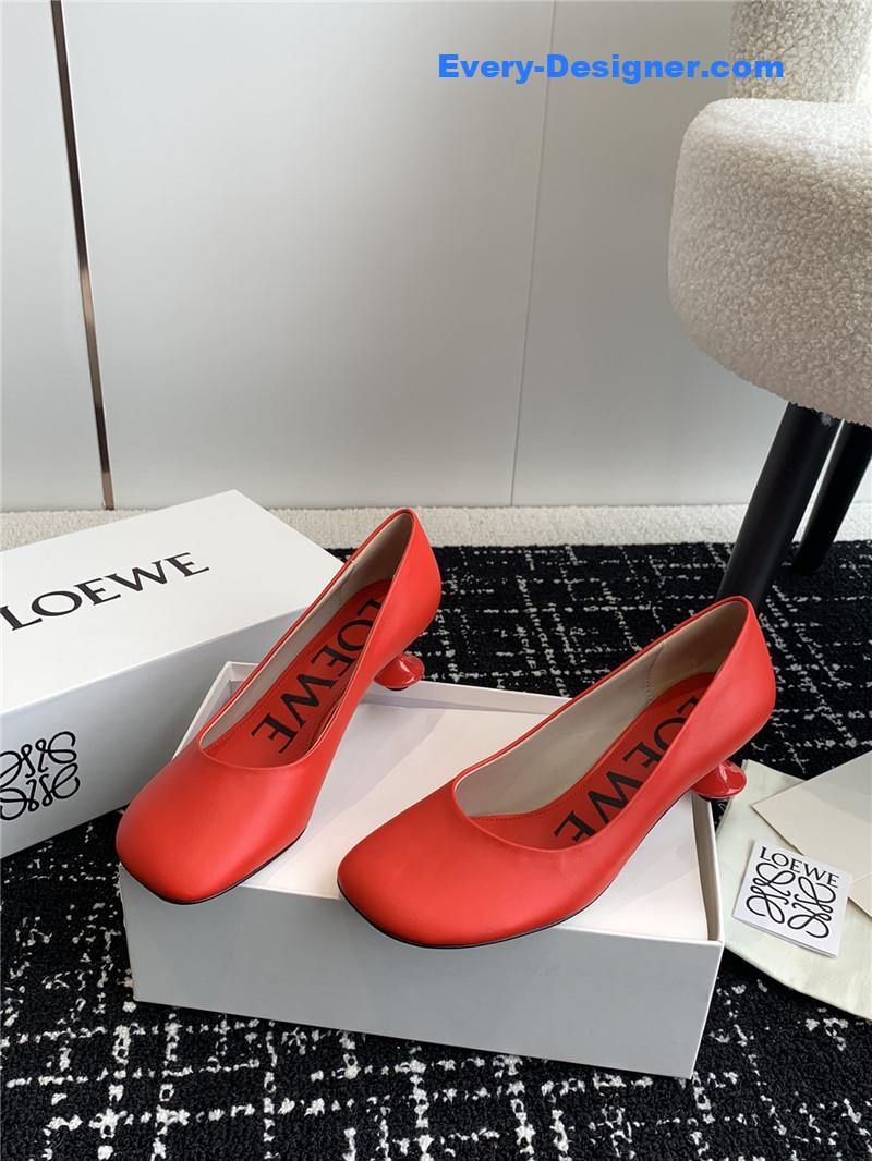 loewe round toe vase heel shoes