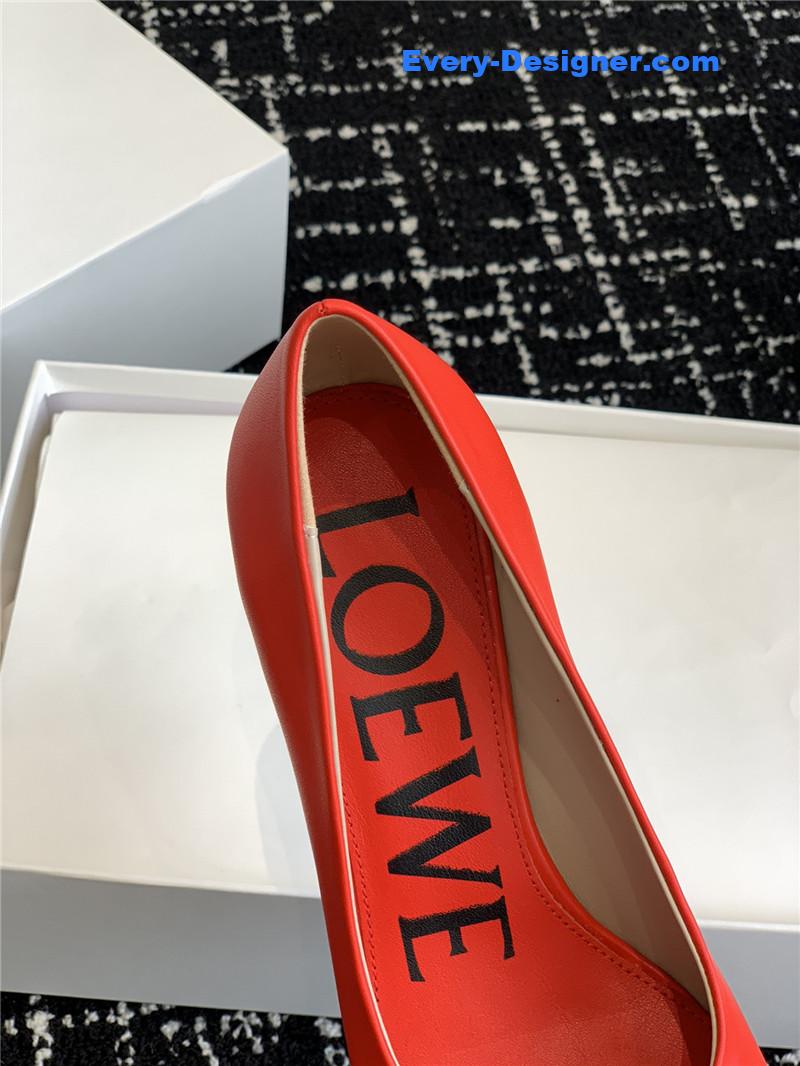loewe round toe vase heel shoes