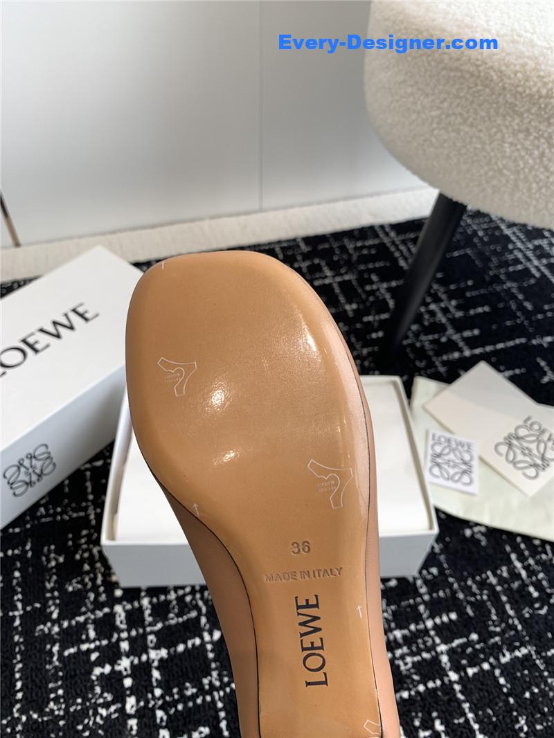 loewe round toe vase heel shoes