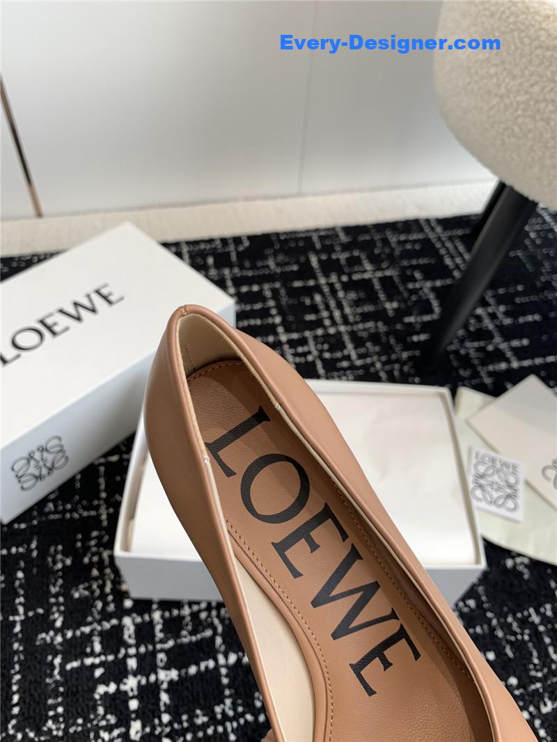 loewe round toe vase heel shoes