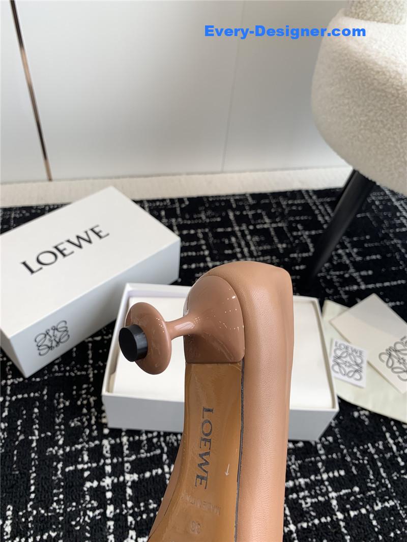 loewe round toe vase heel shoes
