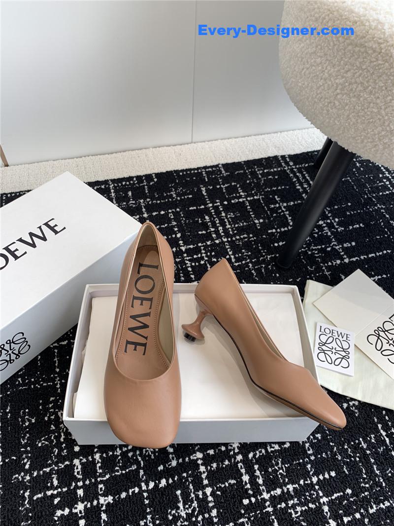 loewe round toe vase heel shoes