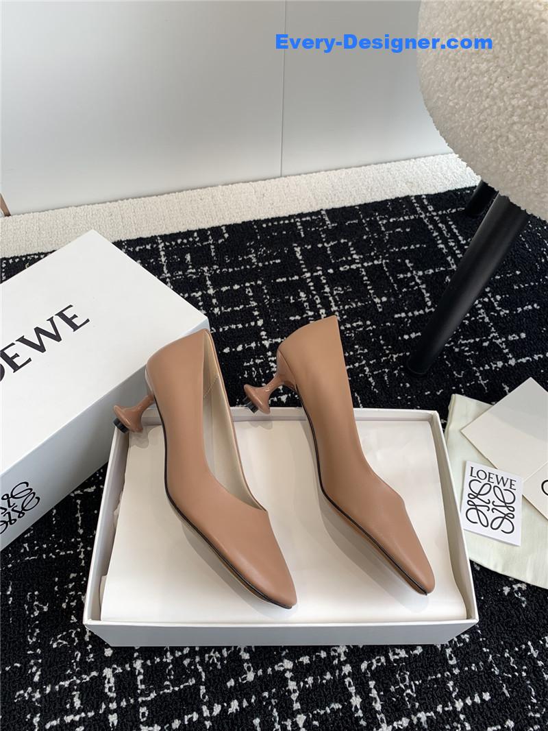 loewe round toe vase heel shoes