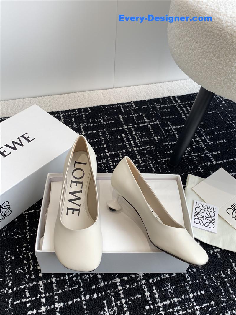 loewe round toe vase heel shoes