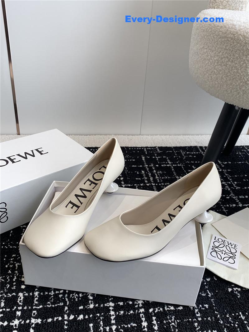 loewe round toe vase heel shoes