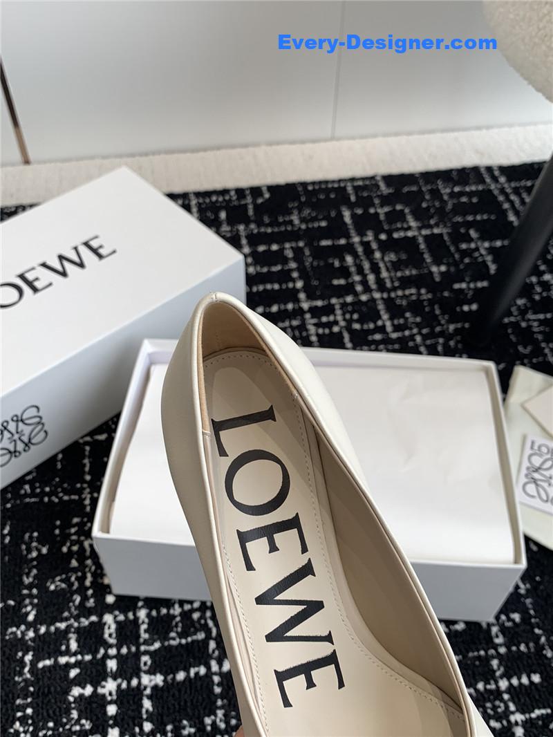 loewe round toe vase heel shoes