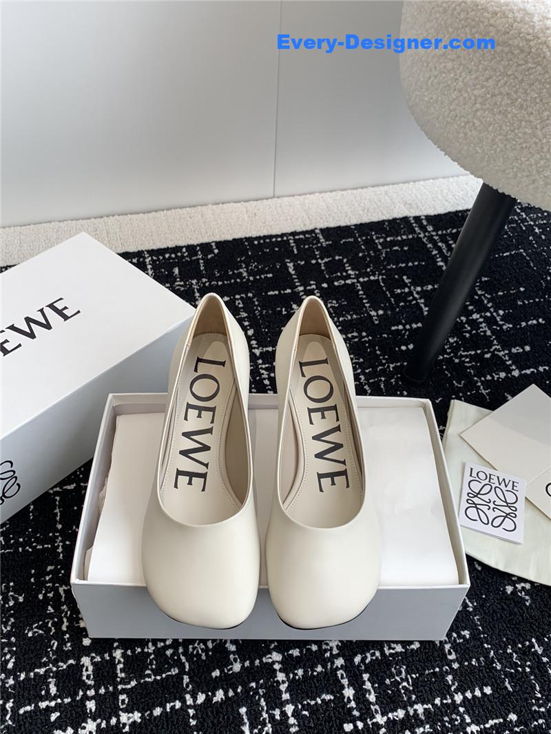 loewe round toe vase heel shoes