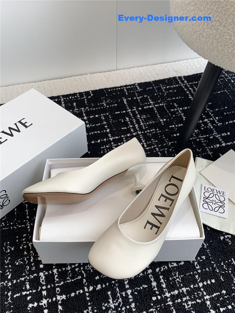 loewe round toe vase heel shoes